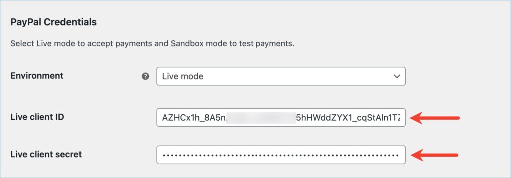 PayPal Business Account - PayPal Credentials